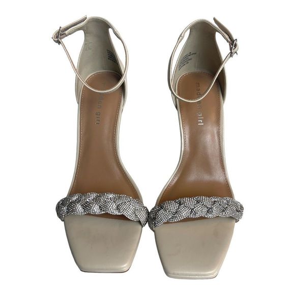 Madden Girl ESTATE Heeled Sandals with glass rhinestone details Size 9 - Picture 3 of 11